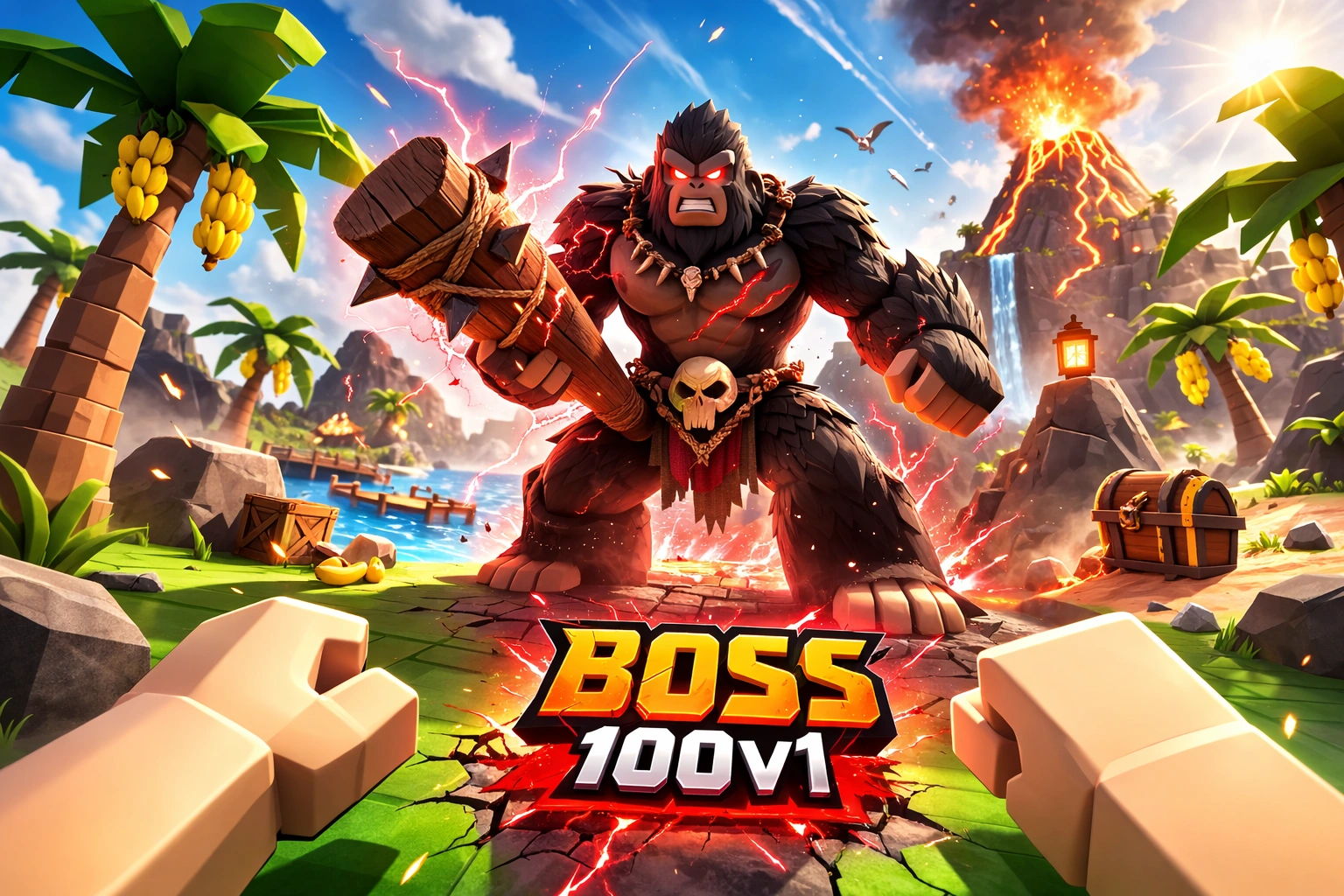 100 Players vs 1 Gorilla Banner